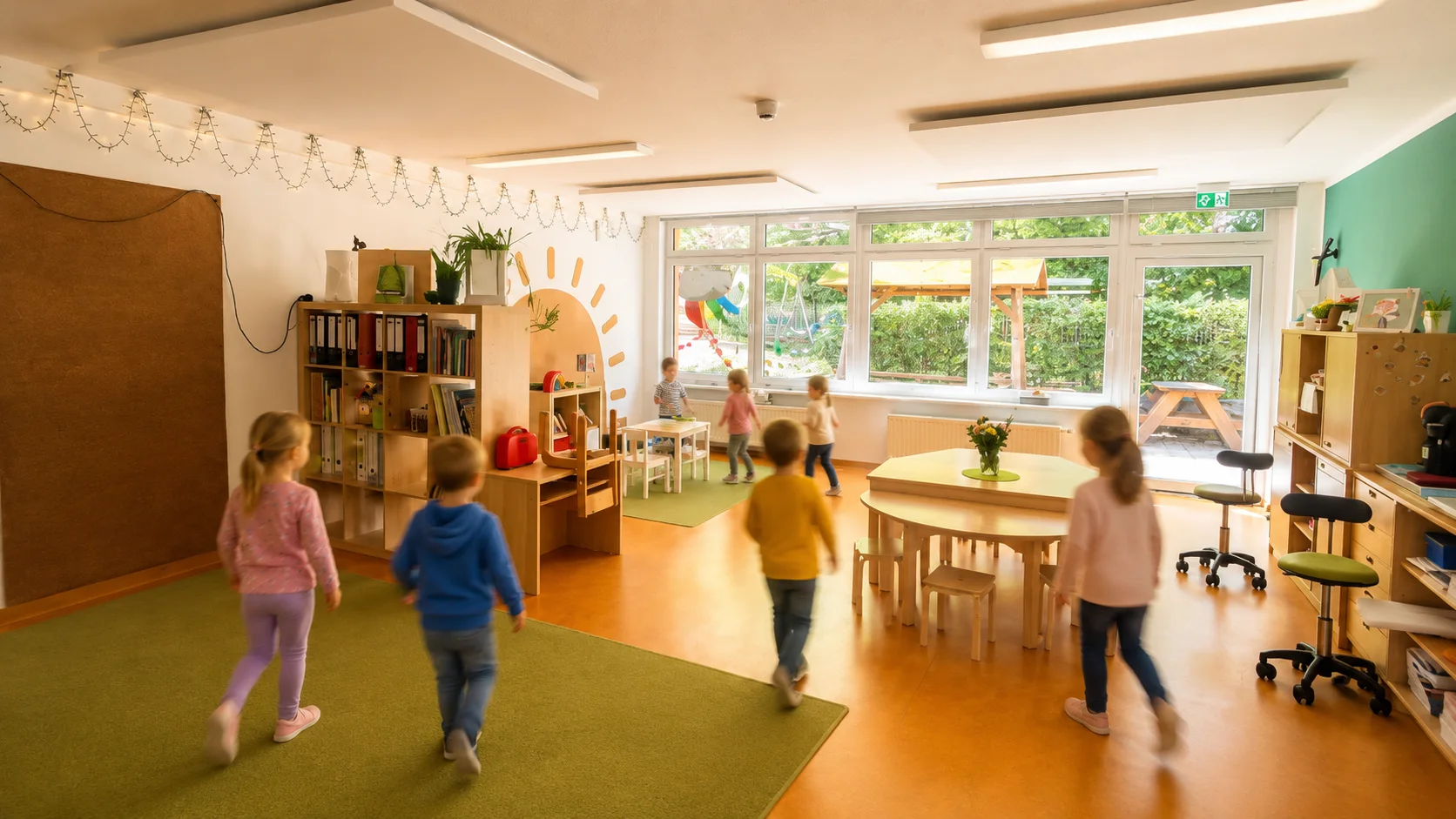 Kita Wartberzwerge Gruppenraum Zipfelmützen