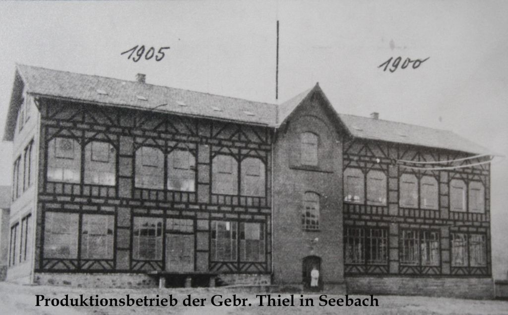 Produktionsbetrieb der Gebrüder Thiel in Seebach um 1905